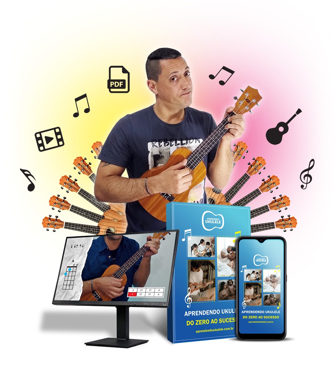 ukulele-rick-zamba Curso de Ukulele do Zero ao Sucesso