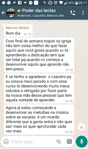 Poder das Teclas depoimento 01