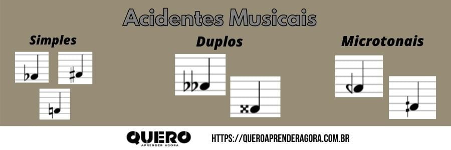 Acidentes Musicais Simples, Duplos e Microtonais