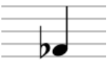 acidente musical bemol