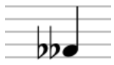 acidente musical duplo bemol