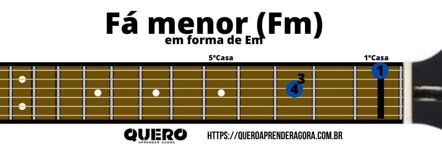 Fá menor em forma de Em